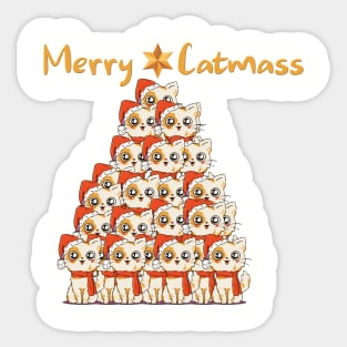 Merry Catmas Sticker